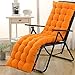 MMYing 1 x Ersatzkissen für Sonnenliegen, dicke Stuhlkissen mit hoher Rückenlehne, für Innen- und Außenbereich, Balkon, Garten, Reisen (ohne Stuhl) (Orange, 125 x 48 x 8 cm).