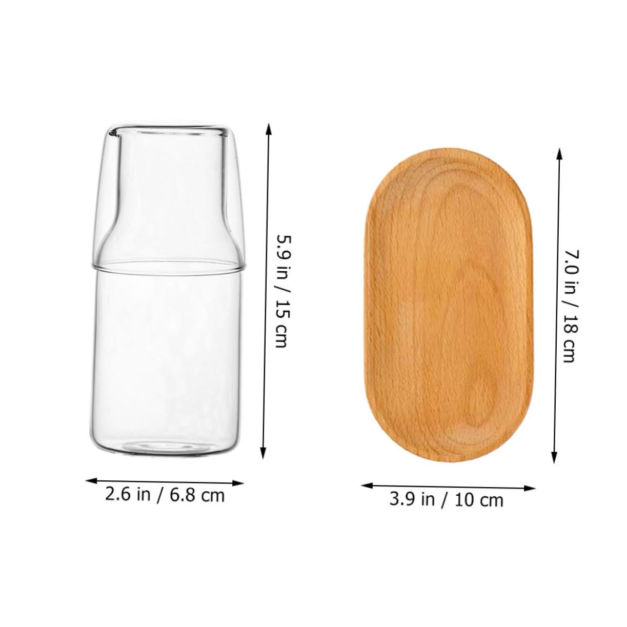 GRIRIW Stylish Glass Water Carafe beside Water Carafe Set for Drink Water Milk Juice