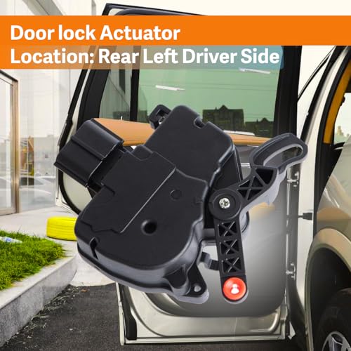 Image of Left Side Sliding Door Lock Actuator Compatible with 2001-2016 Chrysler Town & Country Driver Side Lock Actuator fit 2001-2017 Dodge Grand Caravan - Replaces# 5020678AB 5020678AA