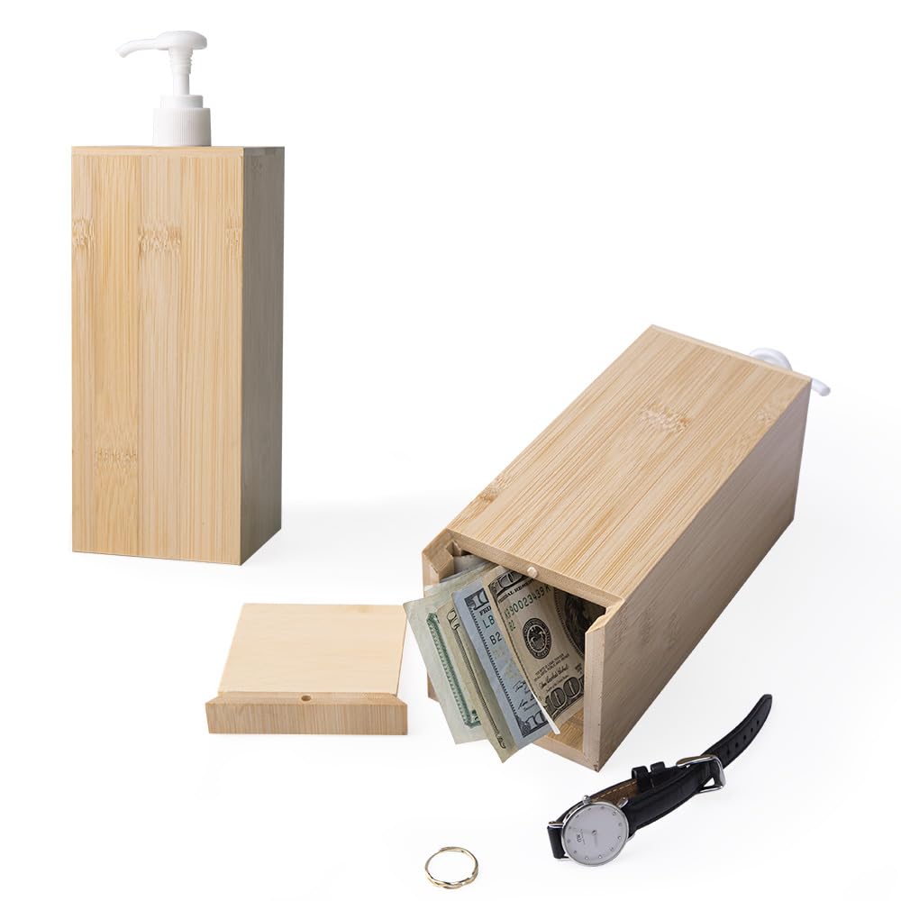 LiveBe Wooden Diversion Safe Box Hidden Safe for Jewelry and