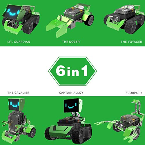 Robobloq Qoopers 6 in 1 Programming Robot Building Kit with Remote ...