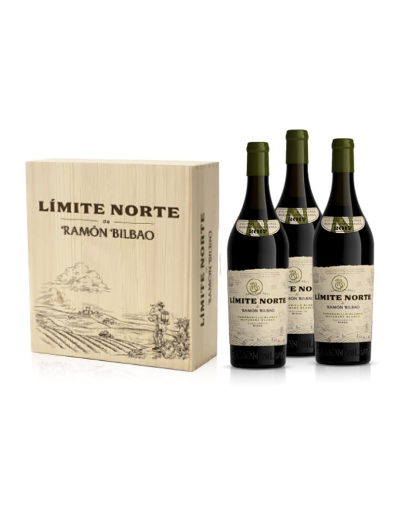 Caja Madera 3 Bot Limite Norte De Ramon Bilbao Blanco