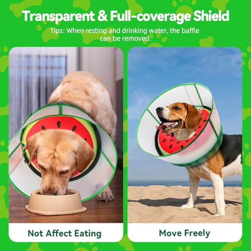 Image of Upgraded Inflatable Dog Cone Collar to Stop Licking, Soft Dog Donut Collar