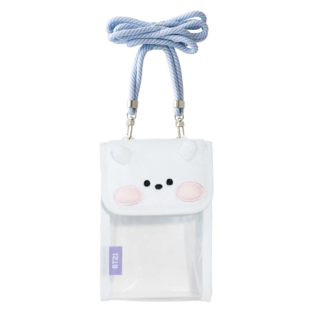 ソロモン商事 BT21 minini PVCバッグ PVC BAG 透明バッグ 透明ポーチ pvcポーチ スマホポーチ ポシェット スマホショルダー ミニショルダー ショルダーバッグ 入れたまま 操作 キャラクター