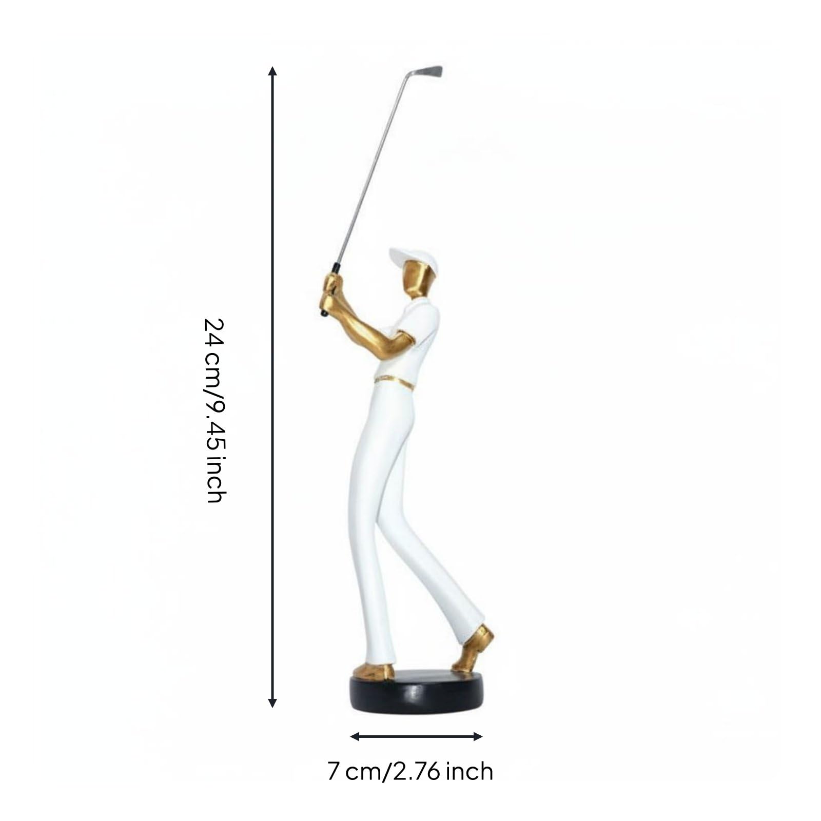 3 Piezas Adorno de Golf Moderno Nordico Estatua de Golfista Personalizado Figura Golfista para Oficina, Color to 3, Estilo A