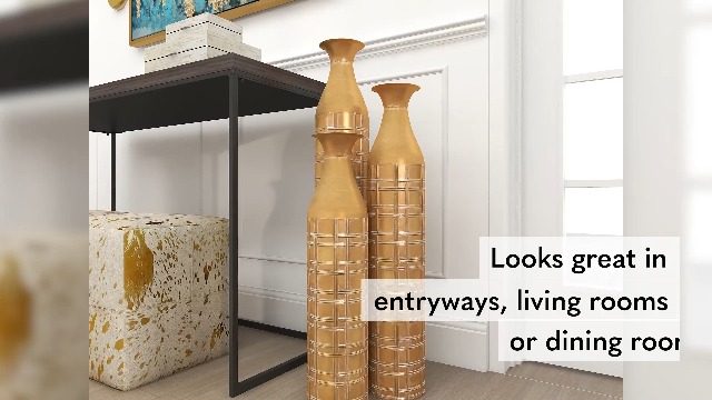 Amazon.com: Deco 79 Metal Decorative Vase Tall Distressed Metallic