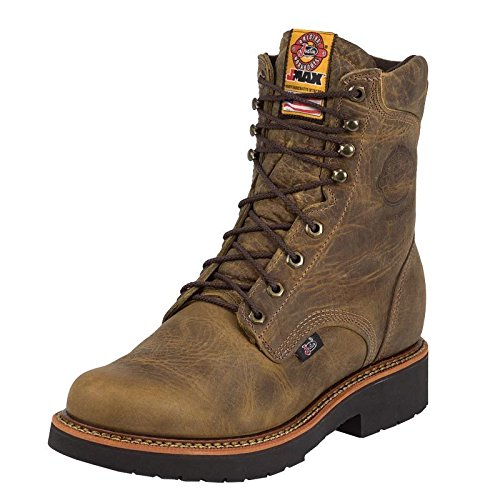 Justin Blueprint 8" Work Boots for Men - Round Toe Full-Grain Leather Lace-Up Upper with Oil- and Slip-Resistant Rubber Outsole4