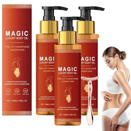 Liora Life körperöl, Liora Life Lifting Body Oil, Magic Luxury Body Strafting Oil, Feuchtigkeit und Nahrhafte Creme, Reduziert Feine Linien, Verbessert die Elastizität, Sanfte Formel(3PCS)