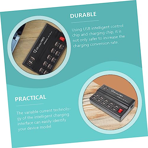 Estación de carga USB rápido adaptador multipuerto enchufe smartphone tableta 3