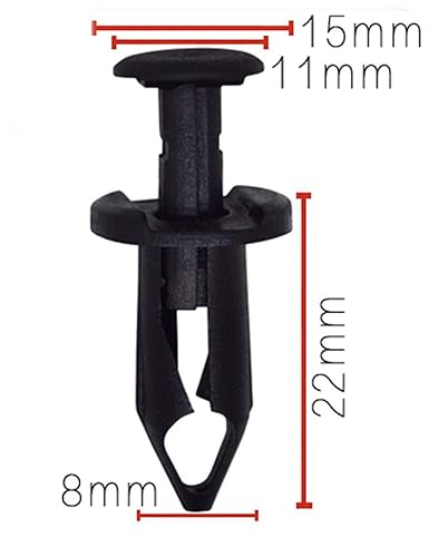 Miniatura 3 de 50 clips de guardabarros ATV de 0.315 pulgadas, remaches del cuerpo, abrazaderas para Honda Rancher Foreman Rubicon Rincon TRX680 TRX65 07661855