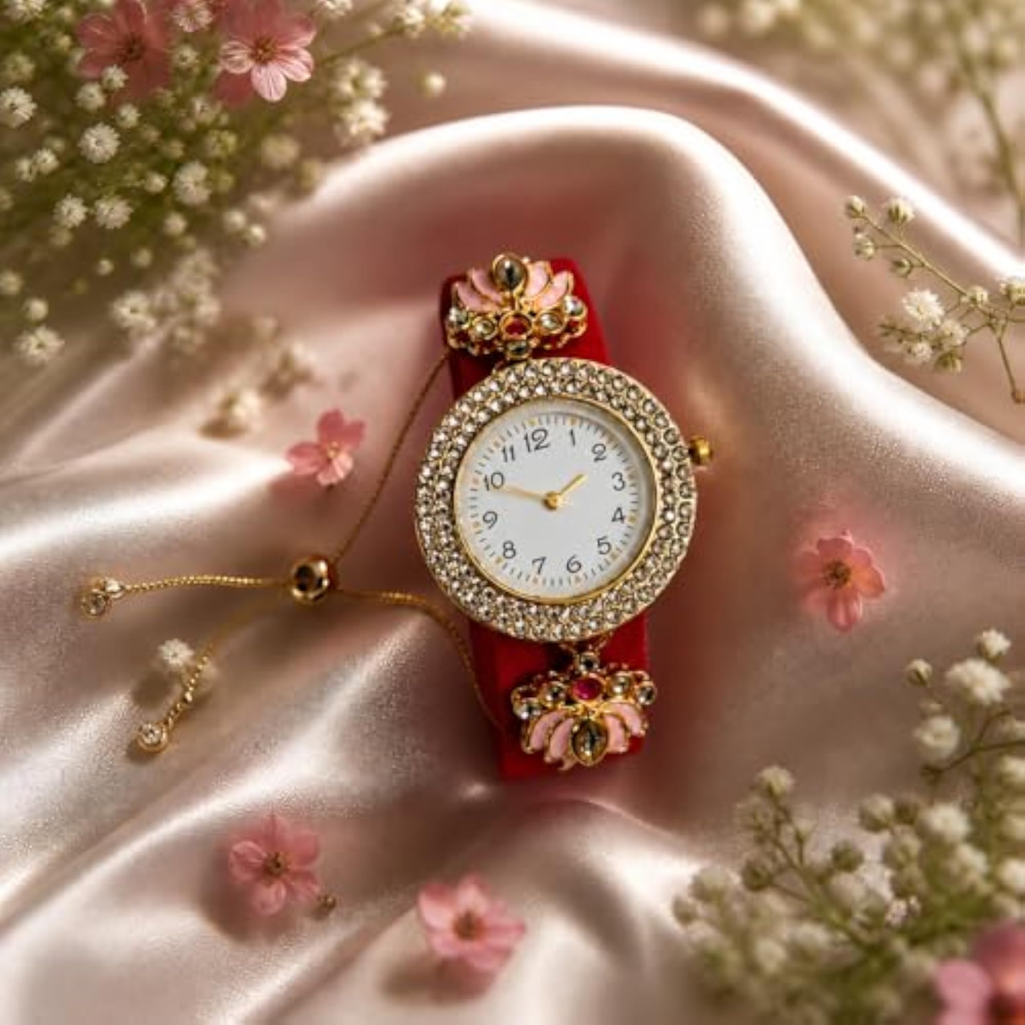 Women's Crystal Studded Analog Wrist Watch