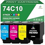 Contenu de l'emballage : 1 x 74C10K0 noir, 1 x cyan 74C10C0, 1 x magenta 74C10M0, 1 x 74C10Y0 jaune, 4 paquets au total.