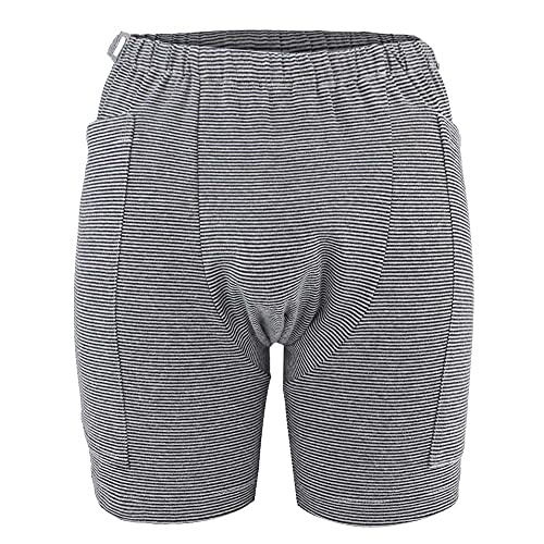 Incontinence Care Trousers, Catheter Underwear Urine Bag Pants with Double Pocket Design Easy to Clean Comfortable Fabric Suitable for Incontinent People to Prevent Embarrassed Scene (L Men)