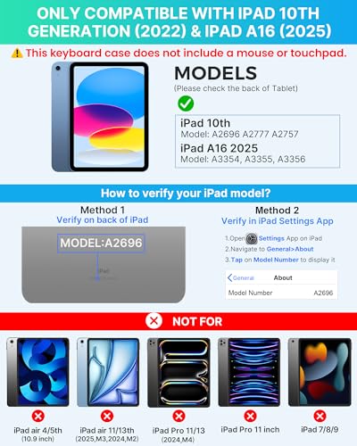 Image of typecase Flexbook Trackpad-Free Keyboard Case for iPad A16 11th /10th Gen | 360 Rotating, 11-Color Backlit Keys, Pencil Holder; Fits iPad A16 11″ (2025) & 10th Gen 10.9″ (2022), Silver