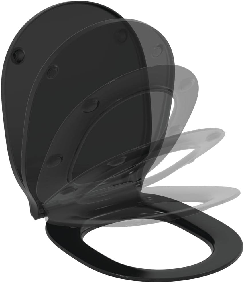 Ideal Standard E0368V3 Connect Air Toilet seat, Black BigaMart