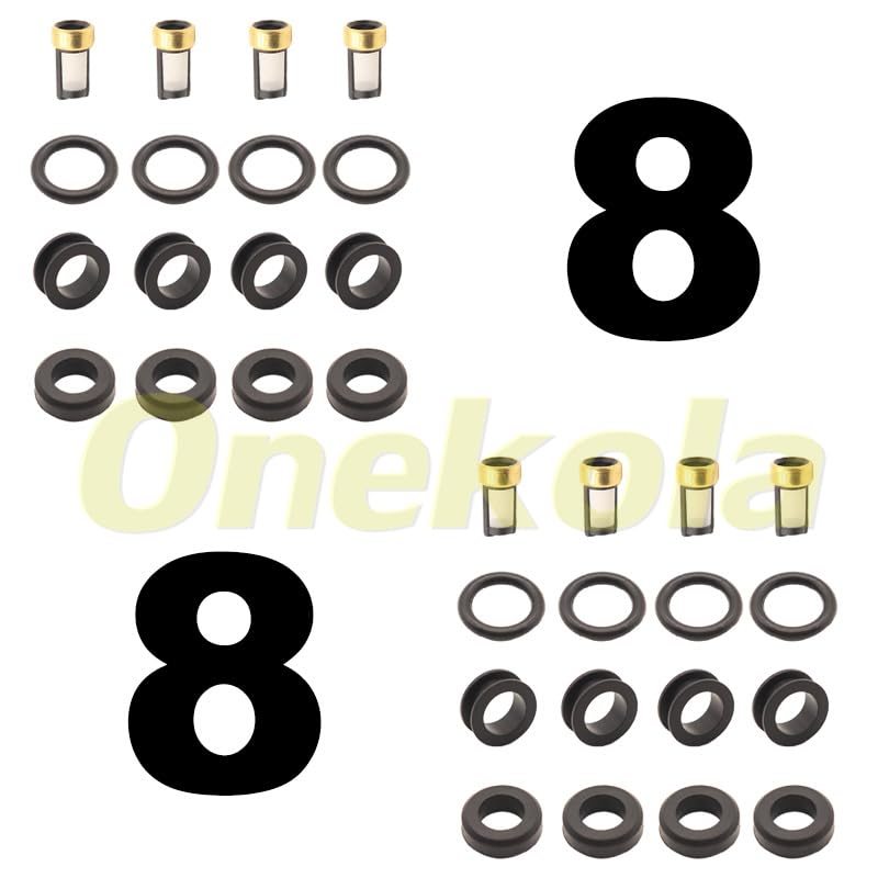 Fuel Injector Seal O-Ring Kit Seals Filters For Toyota Tacoma 1995-2000 T100 96-98 23250-75050 23209-75050 - (Color: 20 piece set)