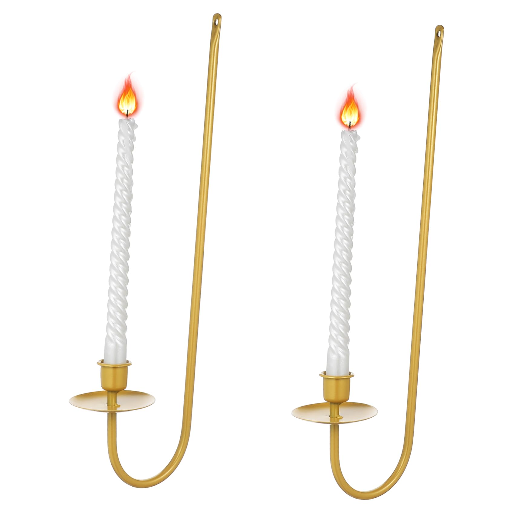 Happyyami 2 Pack Gold Wall Decor Wall Sconces for Candles Candle Sconces Set of Two