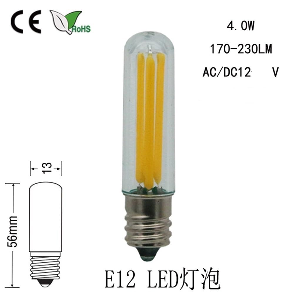Lote de 50 bombillas de filamento LED T13L DC12V E12 for máquina