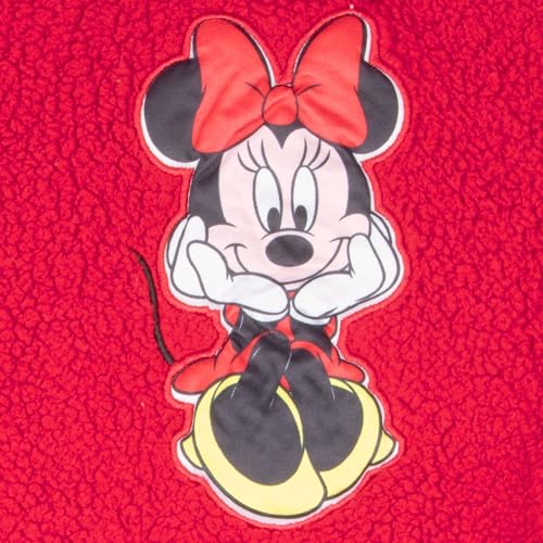 Image of Disney Lilo & Stitch, Minnie Mouse Girls Fleece Varsity Jacket - Fuzzy Lightweight Zip-Up Bomber Jacket for Kids