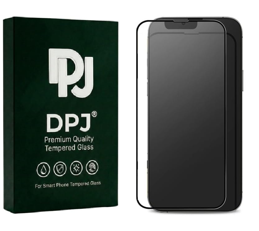 Image of DPJ Matte Tempered Glass for iPhone 13 /13 Pro /14 /16E /17E (6.1 Inch) With Installation Kit | Military-Grade Screen Protector | Edge to Edge Coverage |9H Hardness |Bubble-Free | Case Friendly | [Matte] [Pack of 1]