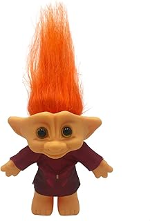 Lucky Troll Dolls,Vintage Troll Dolls,Christmas Dolls Chromatic Adorable for Collections, School Project, Arts and Crafts, Party Favors- 7.5" Tall(Include The Length of Hair (Orange)