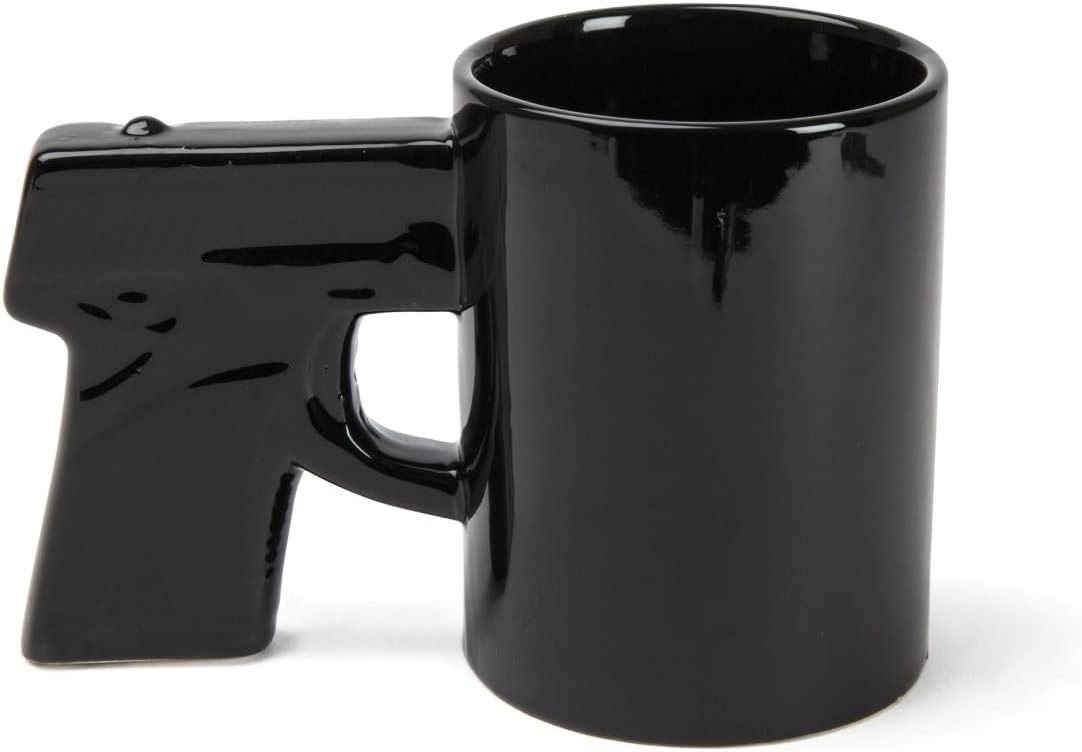 BigMouth Inc Gun Ceramic Coffee Mug, Novelty Pistol Cup, Coffee Gifts for Men, 14 Ounces