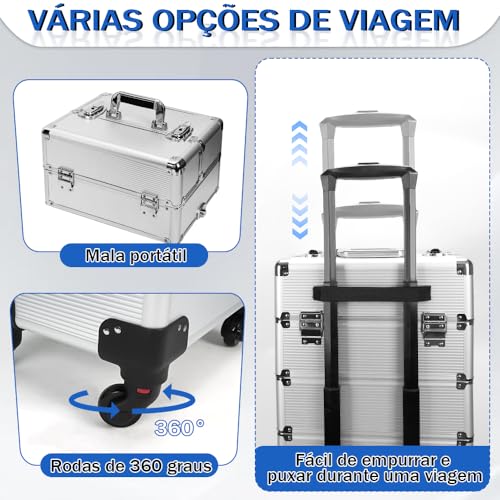 Maleta de Maquiagem, Maleta Maquiagem, Maleta de Maquiagem Profissional, Mala de Maquiagem, Maleta d
