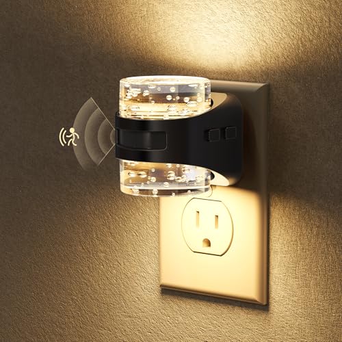 Image of Briignite Motion Sensor Night Light Bubble Night Lights Plug into Wall | Modern 5CCT Dimmable Nightlights, Dusk to Dawn Sensor Nightlight for Bathroom Bedroom Hallway Kitchen