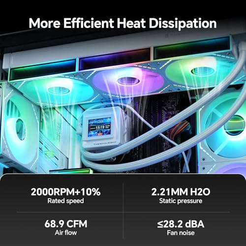 Image of Thermalright TL-M12QW-S X3 120mm ARGB Case Fans, 2000RPM, 68.9CFM, 3-Pack | Daisy Chain Wiring, ARGB Fan Blades, Infinity Mirror Lighting