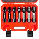 23E052 - Driveshaft May Break - Dana-Spicer Driveshafts 6 7-Piece 1/2'' Drive Driveline Limited Clearance Socket Set, 12-Point SAE Impact Swivel Socket Set, Cr-Mo Steel with Storage Case for Automotive & Industrial