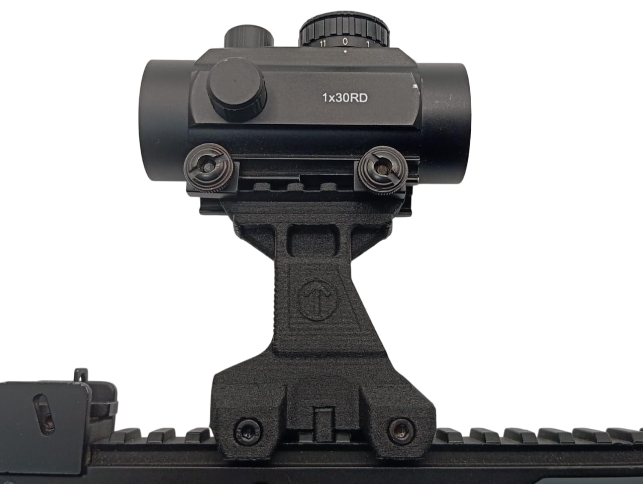 Viking Montura Elevadora Rail Picatinny Airsoft, Riser Mount, Soporte Táctico para Visores Red Dot y Ópticas, Fabricada en Polímero con Fibra de Carbono, Alta Resistencia y Ligereza