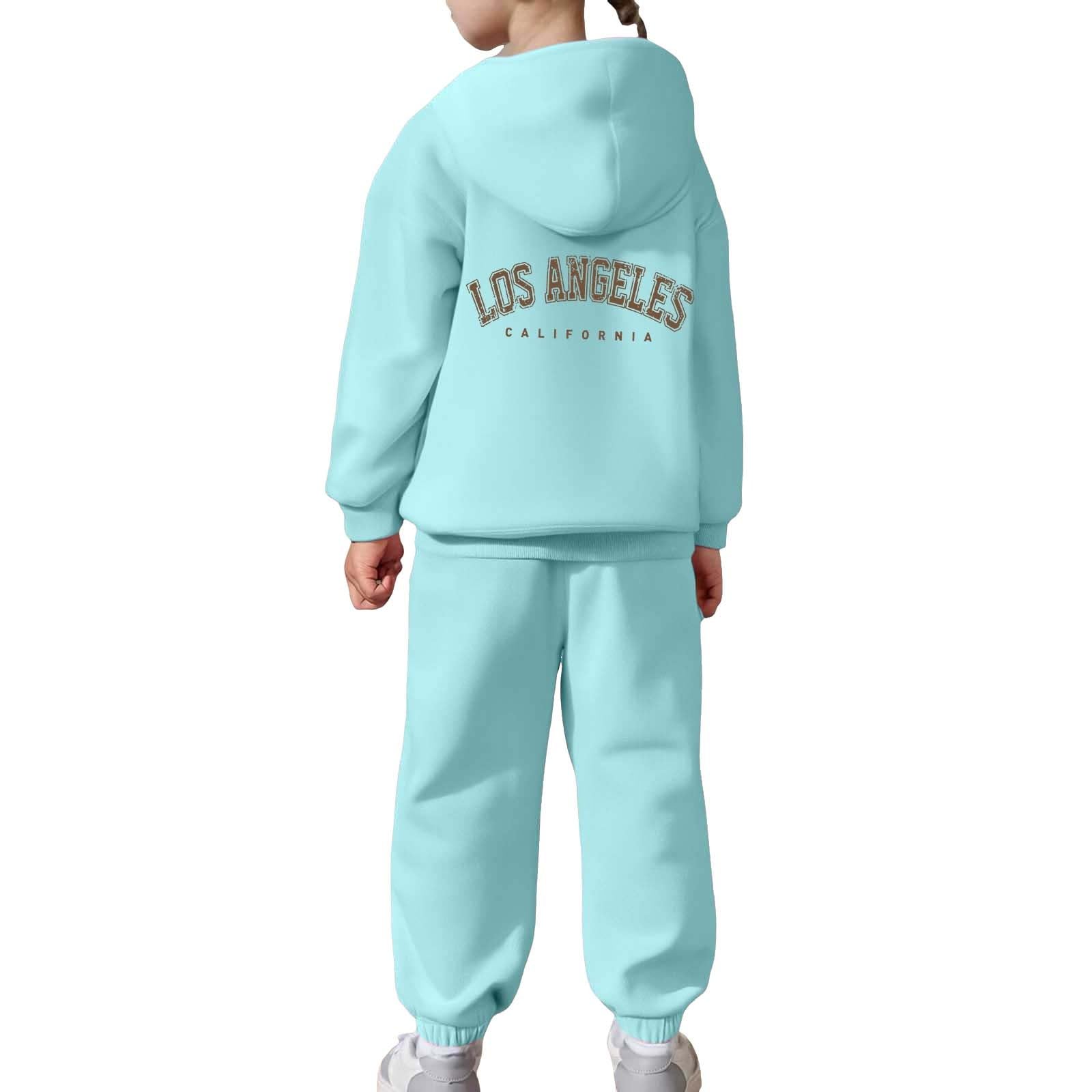 Ensemble Hiver Enfant Fille Sweat a Capuche Et Pantalon Vetement Ado Fille Chic Et élégant Mignon Confortable a la Mode Casual Loisirs Sport Vacances Costume 2-13 Ans