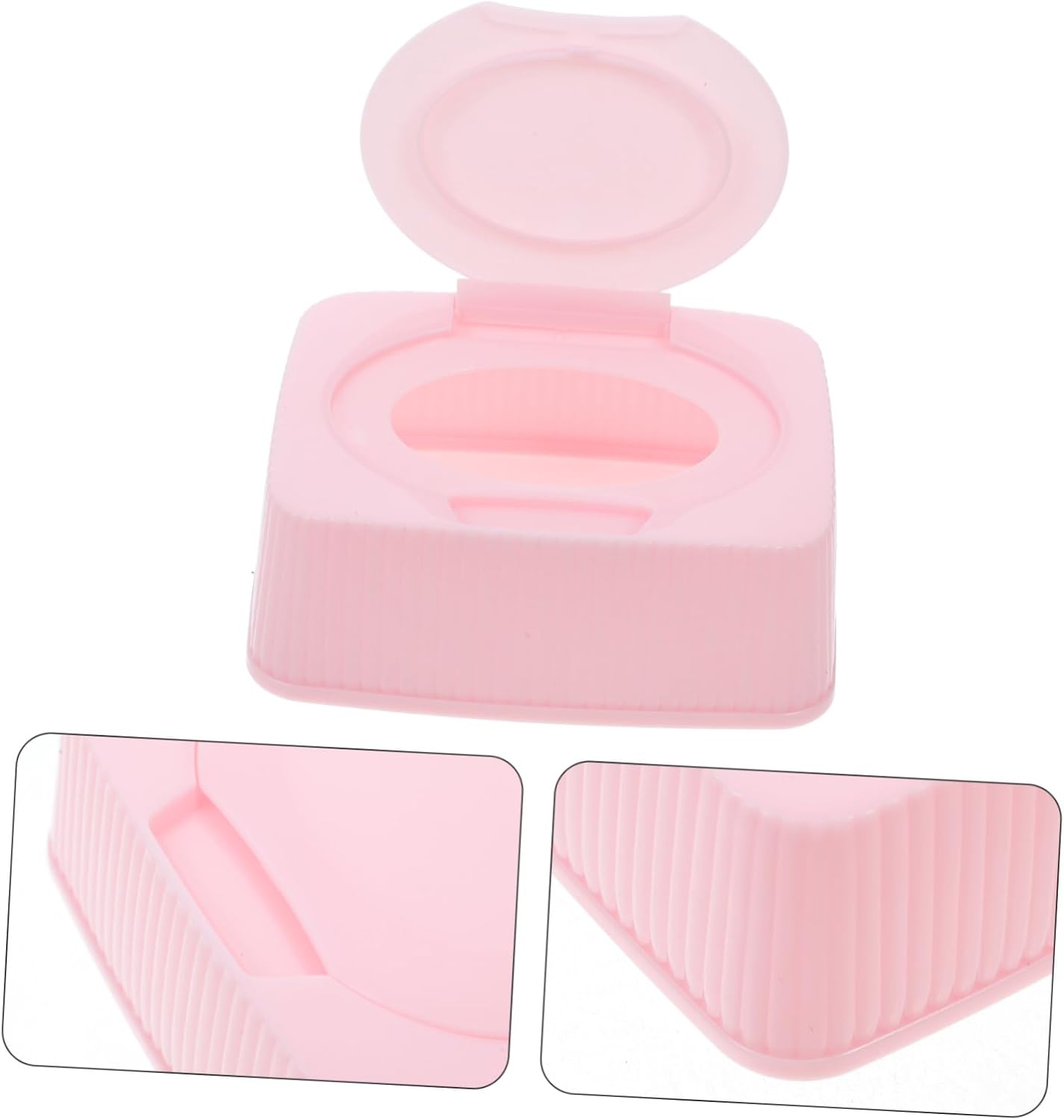 Wet Wipes Storage Box Flip Wipe Holder Travel Dispenser Storage Container for Makeup Cotton Nursery Bathroom Pink