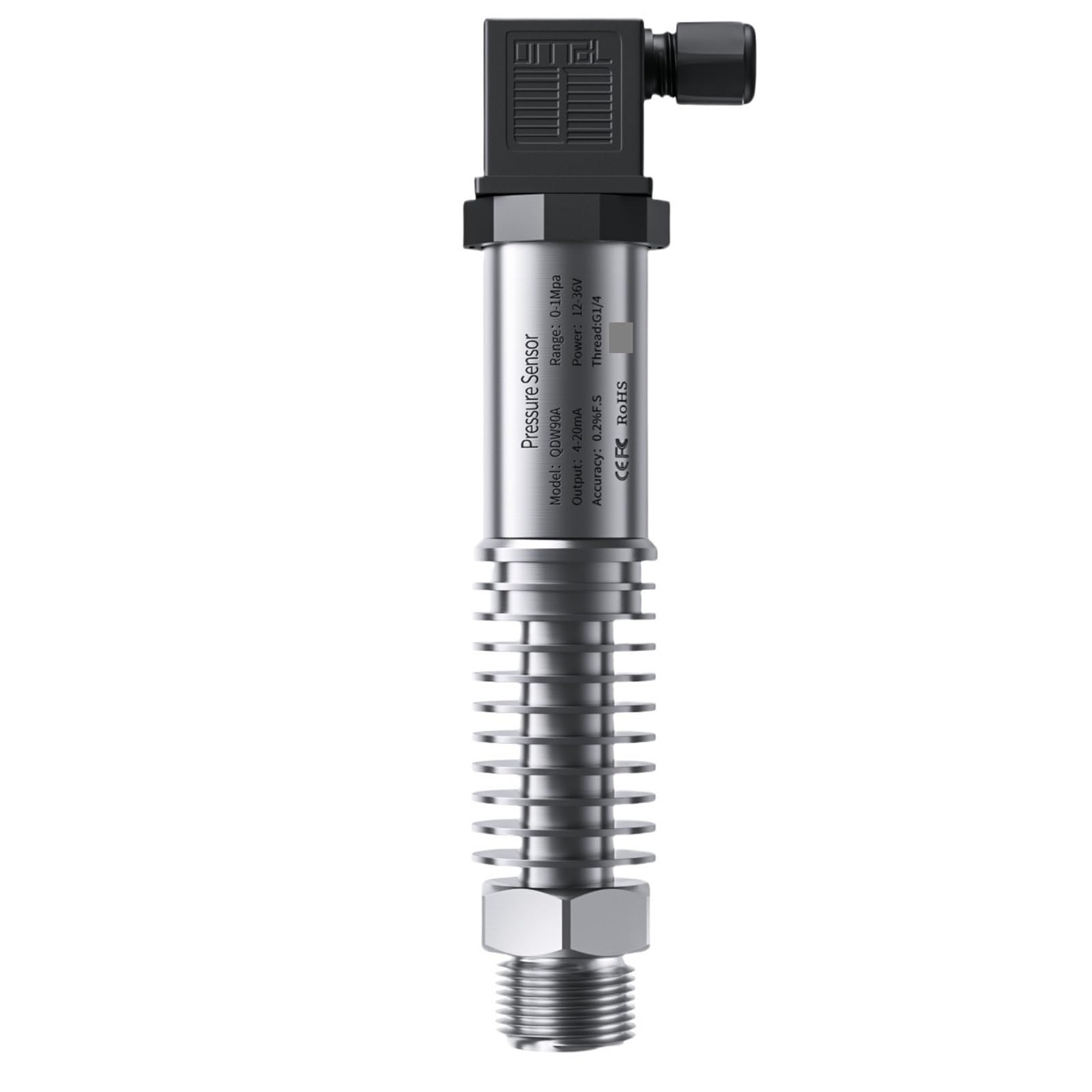 Sensor De Presión Alta Temperatura 180 °C, Aceite, Agua, Transmisor Líquidos 4-20 MA Alta precisión(-0.1~0.1MPa)