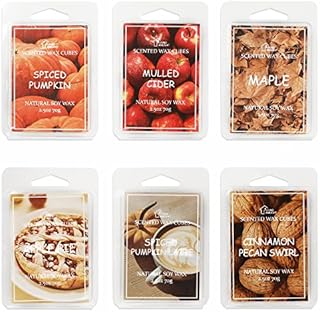 FUND AMLIGHT Fall Scented Wax Melts, Soy Wax Cubes for Wax, 6 x2.5oz