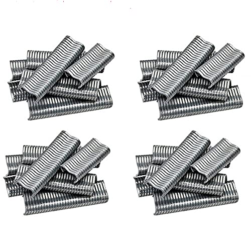Hog Rings, 600pcs Type M Nail Ring, Pliers Galvanized Steel Nails, Multifunction Cage Clamp Hog Ring Pliers Staples