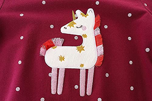 Mujoqe Toddler Girls Sweatshirt Cotton Sweater Long Sleeve Unicorn Shirt Little Kids Pullover Tops 4 Years #TOP4