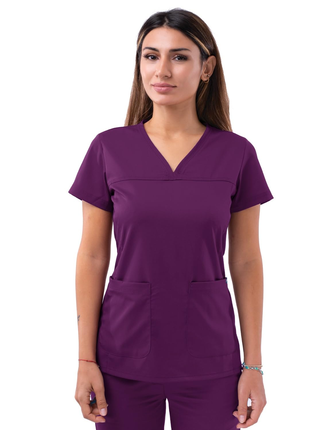 Adar Pro Prendas médicas para Mujer - Casaca médica sin Mangas con Cuello en V