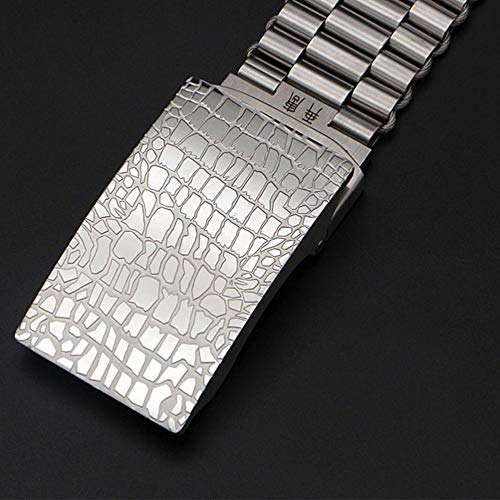 KSTYLE Cintura in Metallo con Fibbia Automatica Cintura in Acciaio Inossidabile da Uomo Cintura Intrecciata Cintura Allungata di autodifesa (100-130 CM),A,120CM