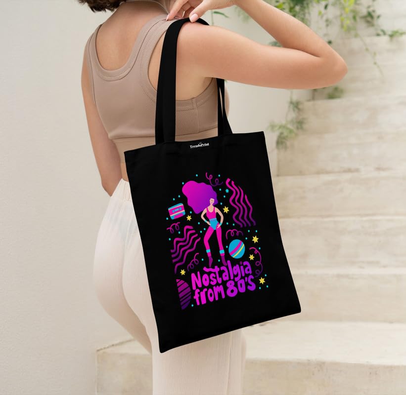 Image of TrendoPrint Reusable Shopping Bag Canvas Tote Bag for Grocery, College, Office & Shoulder Handbag Travel Bag for Men and Women (14x16 inches)