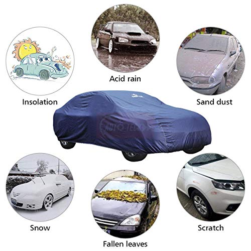 Image of CARMATE Parachute Custom Fitting Car Body Cover for Maruti Old DZIRE - Blue (Without Side Mirror & Antenna Pockets)