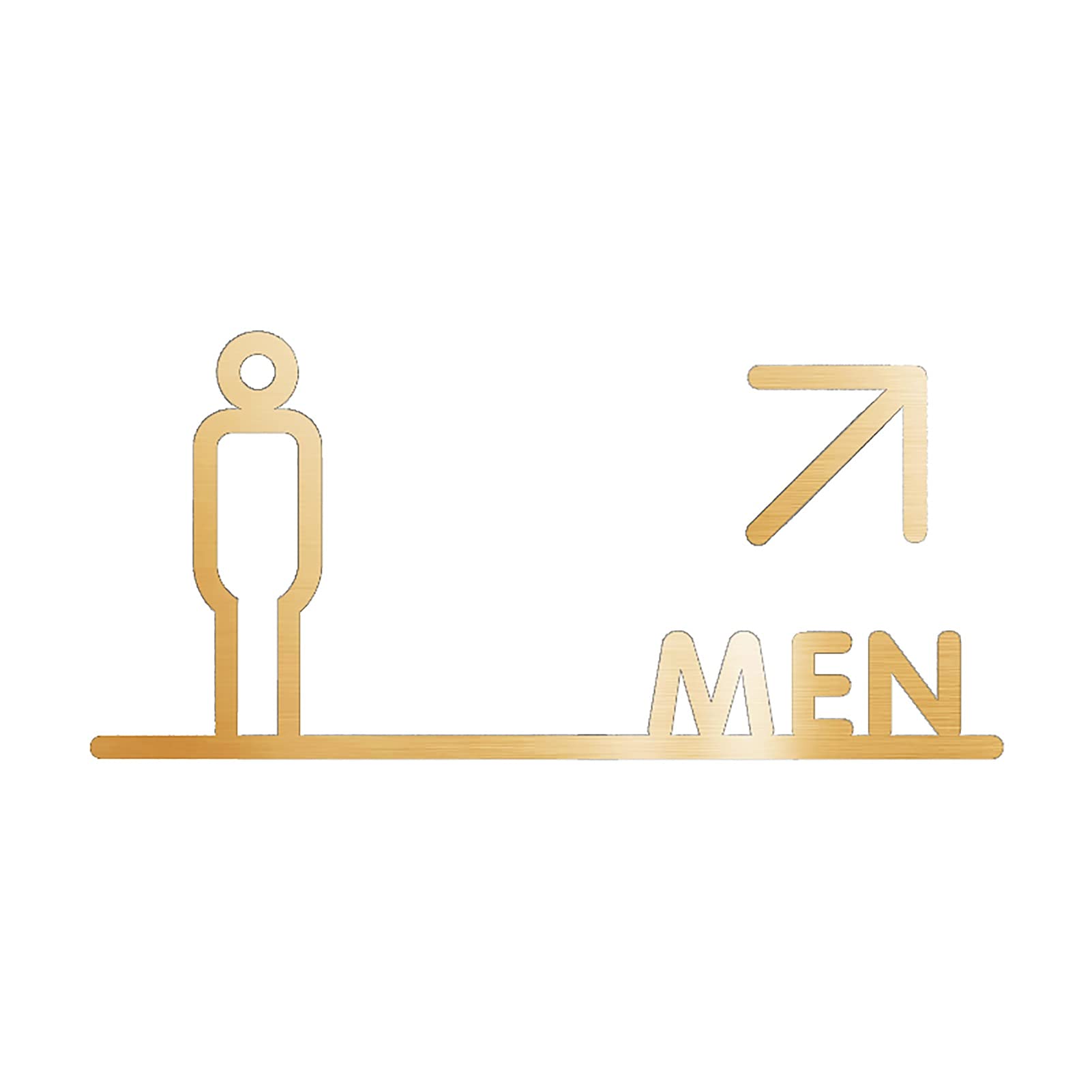 Letreros de inodoro para baño, acrílico, autoadhesivos, para hombres y mujeres, para hotel, restaurante, cafetería