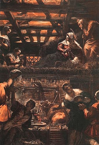 Toile murale l'Adoration des bergers de Jacopo Robusti Tintoretto | Émotion d'art