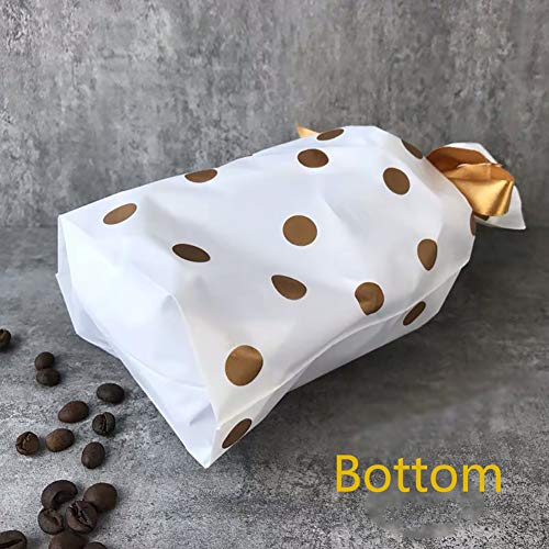Elwish 24Pcs Treat Bags Party Favor Bags Gold Plastic Drawstring Candy Goodies Food Storage Bags Gift Wrapping Package thumb #4