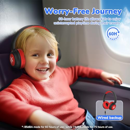 iClever BTH22 Kids Headphones Wireless, 60H Play Time, 74/85 dBA Safe Volume, Bluetooth 5.4 - Image 4