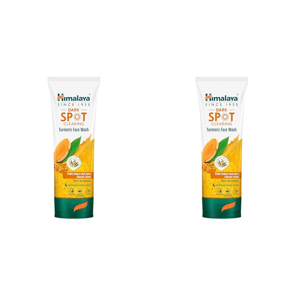 Himalaya Dark Spot Clearing Turmeric Face Wash | Reduce dark spots in 7 days | Organically sourced & Cold-pressed turmeric | 100ml (Pack of 2)-picture-38