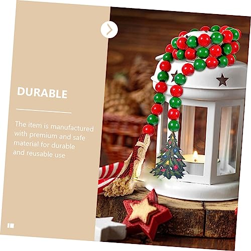 Guirnalda de cuentas de madera navideñas para decorar tu pared con calidez 5