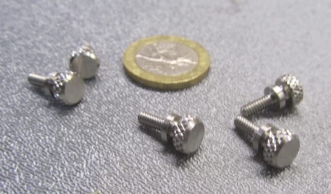 Stainless Steel Flared Knurled Thumb Screws FT 4-40 x .312 Length 5 Pcs