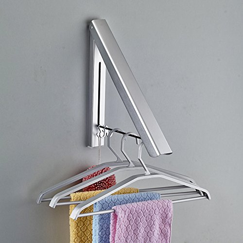 Generic Wall Mounted Foldable Bathroom Clothes Hanger Aluminum Towel