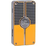 Generic Cigar Lighter with Punch, Powerful Triple Jet Flame Torch Lighter, Refillable Butane Gas Lighter, Lighters Smoking Accessories with Gift Box, Red, B58-01